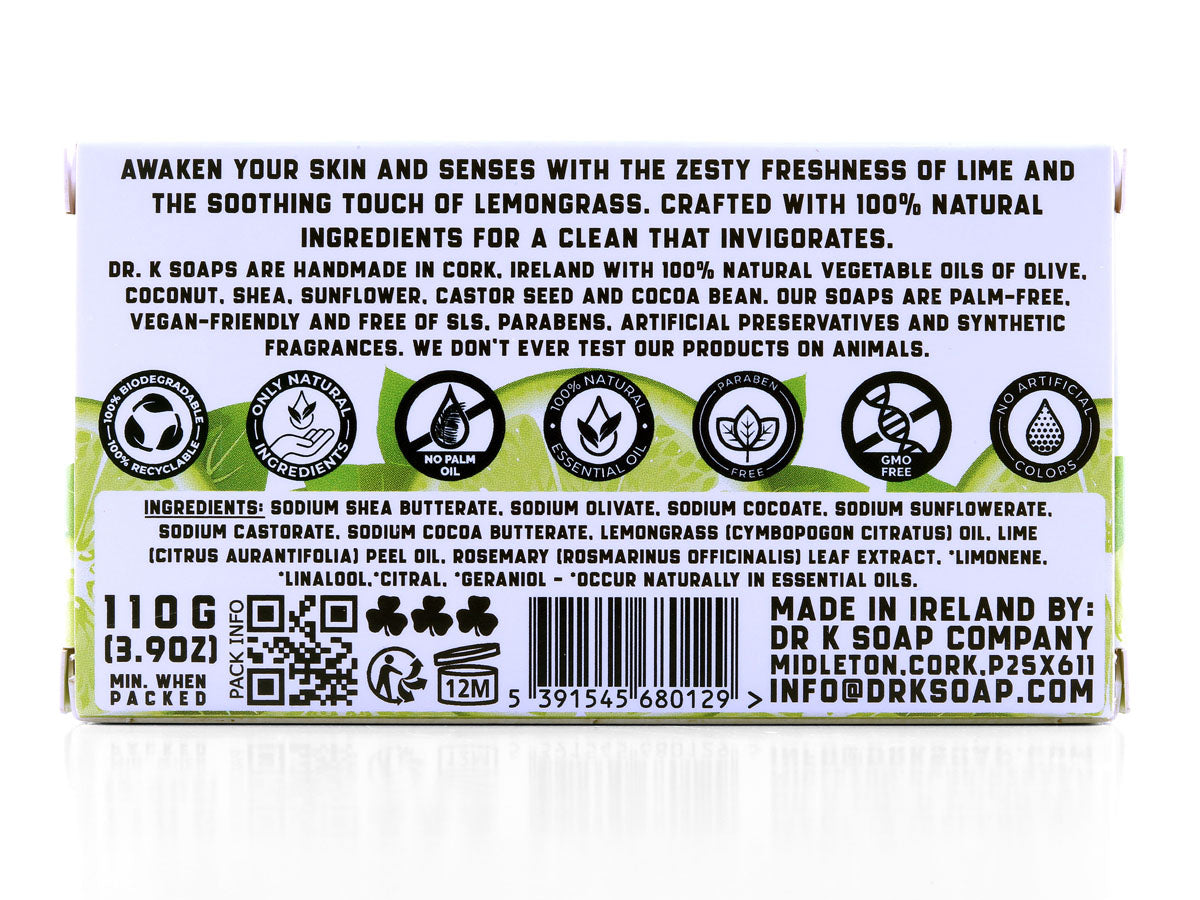 Fresh Lime Soap, PALM-FREE, 110g (3.9oz)