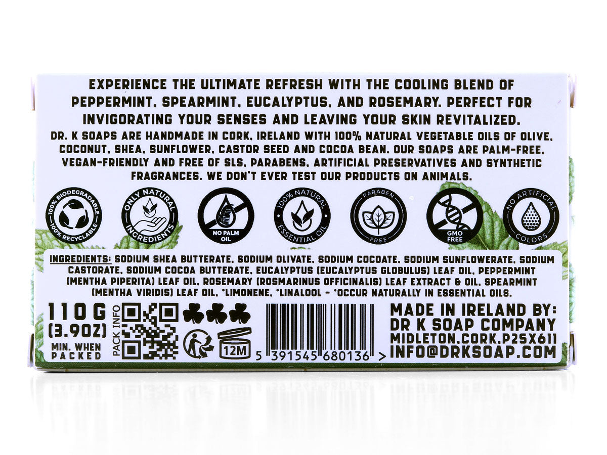 Cool Mint Soap, PALM-FREE, 110g (3.9oz)