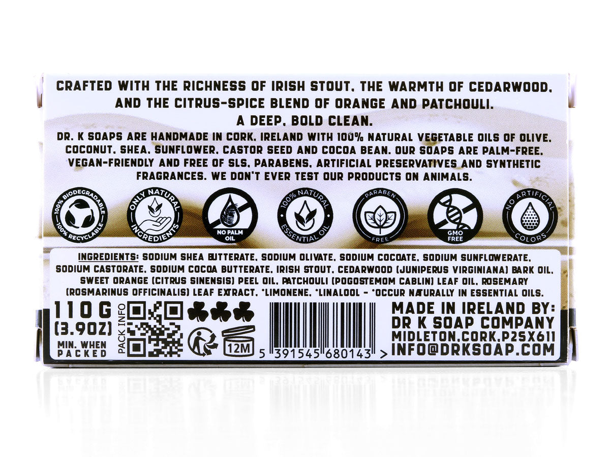 Irish Stout Soap, PALM-FREE, 110g (3.9oz)