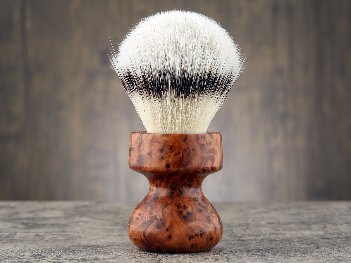 Wooden Shaving Brush - Thuya Burl - Handmade in Ireland