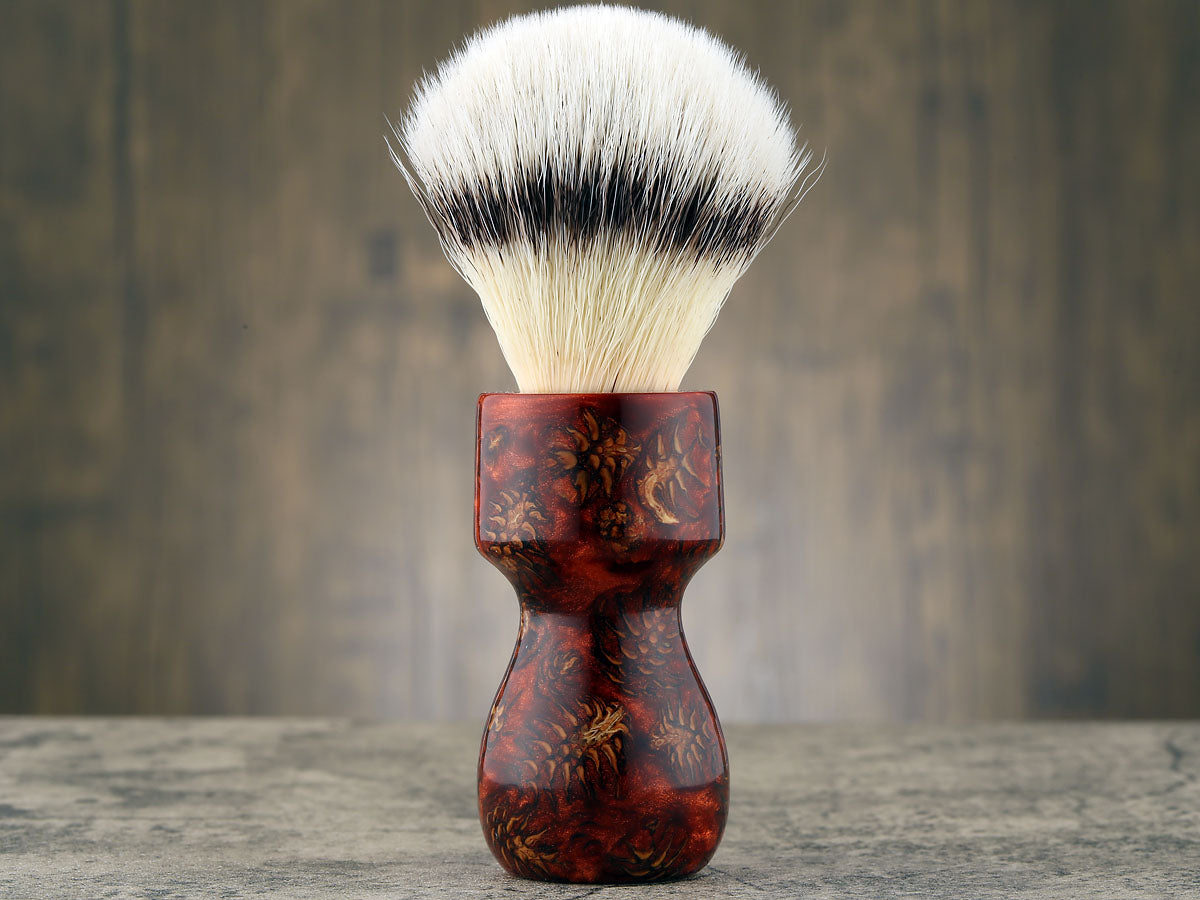 Deluxe Shaving Brush - Cones & Copper - Handmade in Ireland