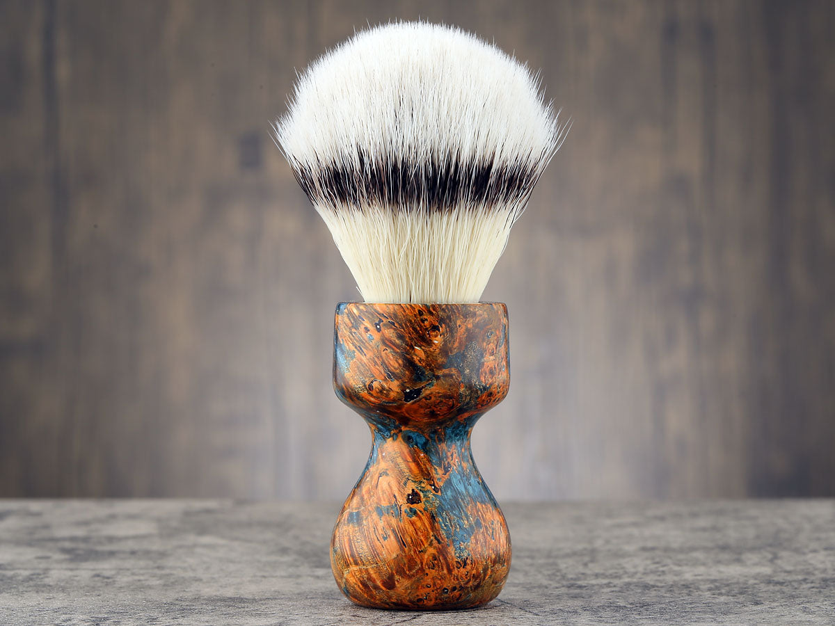Wooden Shaving Brush - Box Elder Burl - Handmade in Ireland