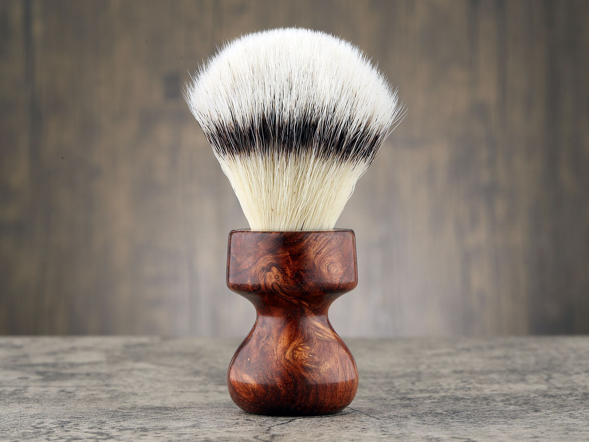 Wooden Shaving Brush - Rosewood Burl - Handmade in Ireland