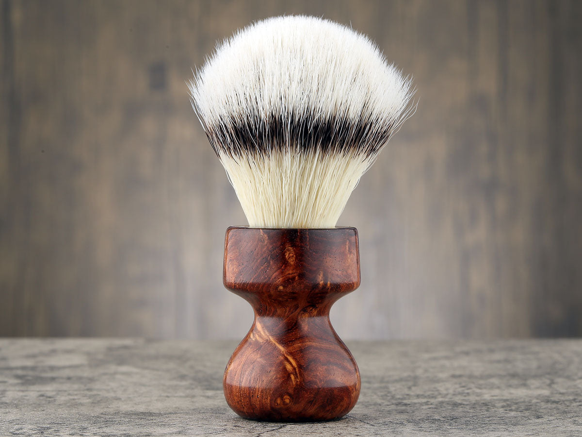 Wooden Shaving Brush - Rosewood Burl - Handmade in Ireland