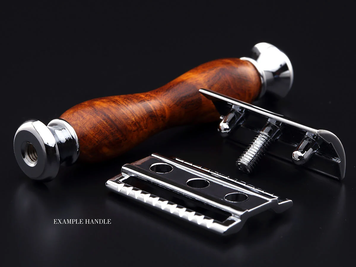 Wooden Safety Razor - Spalted Guava Wood - Handmade in Ireland