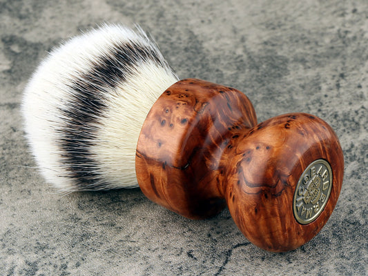 Wooden Shaving Brush - Thuya Burl - Handmade in Ireland