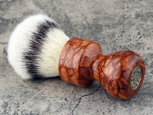 Wooden Shaving Brush - Afzelia Xylay - Handmade in Ireland