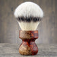 Wooden Shaving Brush - 2-Tone Fire Amboyna Burl - Handmade in Ireland
