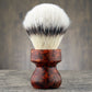 Wooden Shaving Brush - 2-Tone Fire Amboyna Burl - Handmade in Ireland