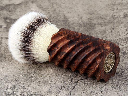 Wooden Shaving Brush - Red Cedar Burl Auger - Handmade in Ireland