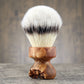 Wooden Shaving Brush - Afzelia Xylay Live Edge - Handmade in Ireland