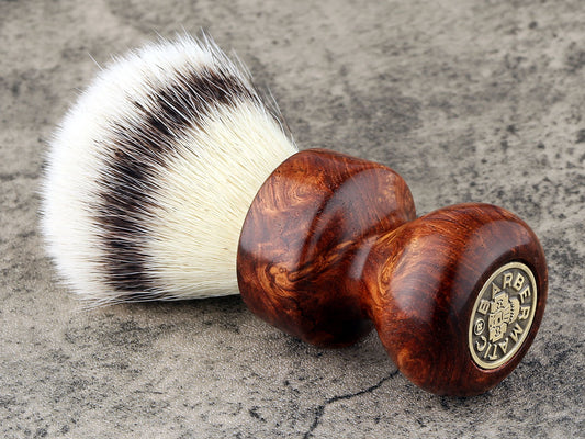 Wooden Shaving Brush - Rosewood Burl - Handmade in Ireland