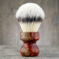 Wooden Shaving Brush - 2-Tone Flames Amboyna Burl - Handmade in Ireland