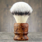 Wooden Shaving Brush - 2-Tone Amboyna Burl - Handmade in Ireland