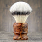 Wooden Shaving Brush - 2-Tone Amboyna Burl - Handmade in Ireland