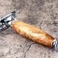 Wooden Safety Razor - Amboyna Burl - Handmade in Ireland
