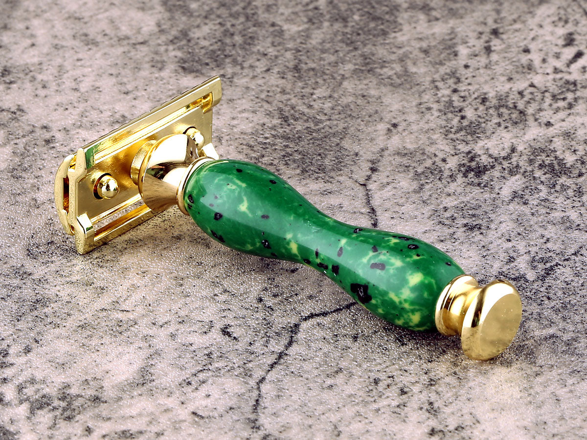 Stone Safety Razor - Jade - Handmade in Ireland