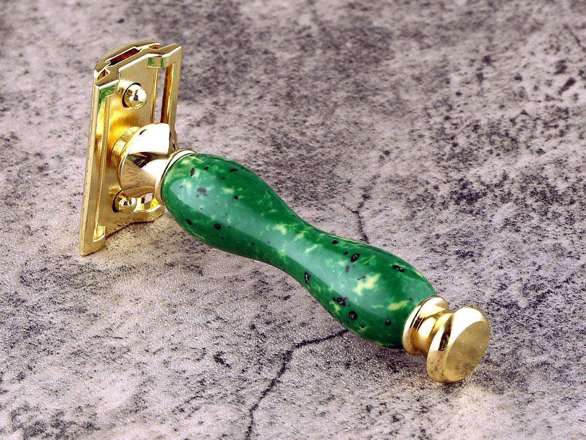 Stone Safety Razor - Jade - Handmade in Ireland