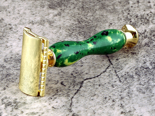 Stone Safety Razor - Jade - Handmade in Ireland