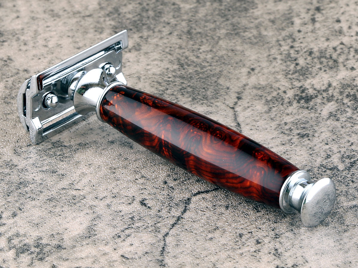 Wooden Safety Razor - Coco Burl II - Handmade in Ireland