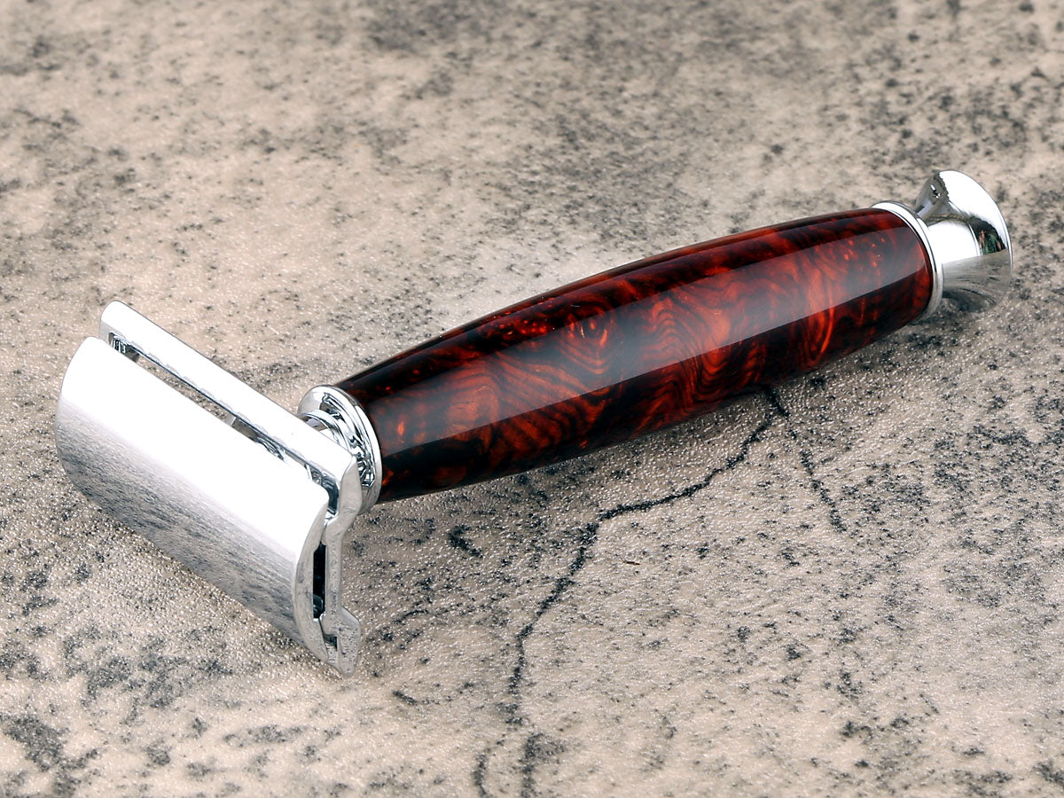 Wooden Safety Razor - Coco Burl II - Handmade in Ireland