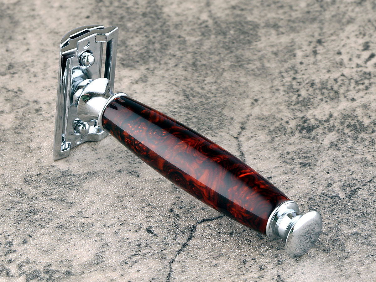 Wooden Safety Razor - Coco Burl II - Handmade in Ireland
