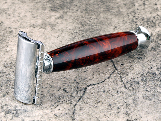 Wooden Safety Razor - Coco Burl II - Handmade in Ireland