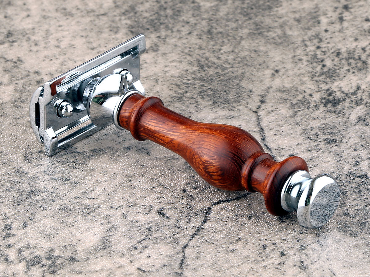 Wooden Safety Razor - Ironwood Burl III - Handmade in Ireland