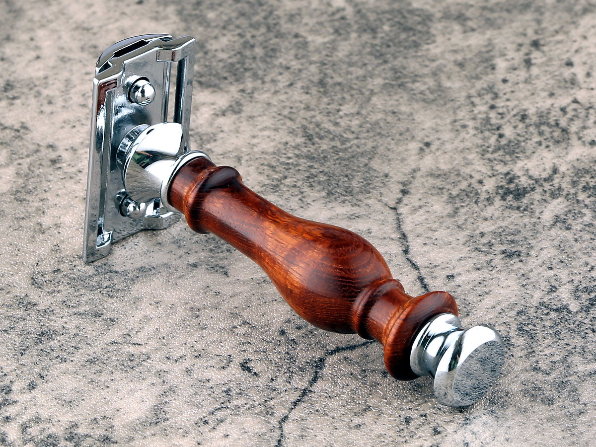 Wooden Safety Razor - Ironwood Burl III - Handmade in Ireland
