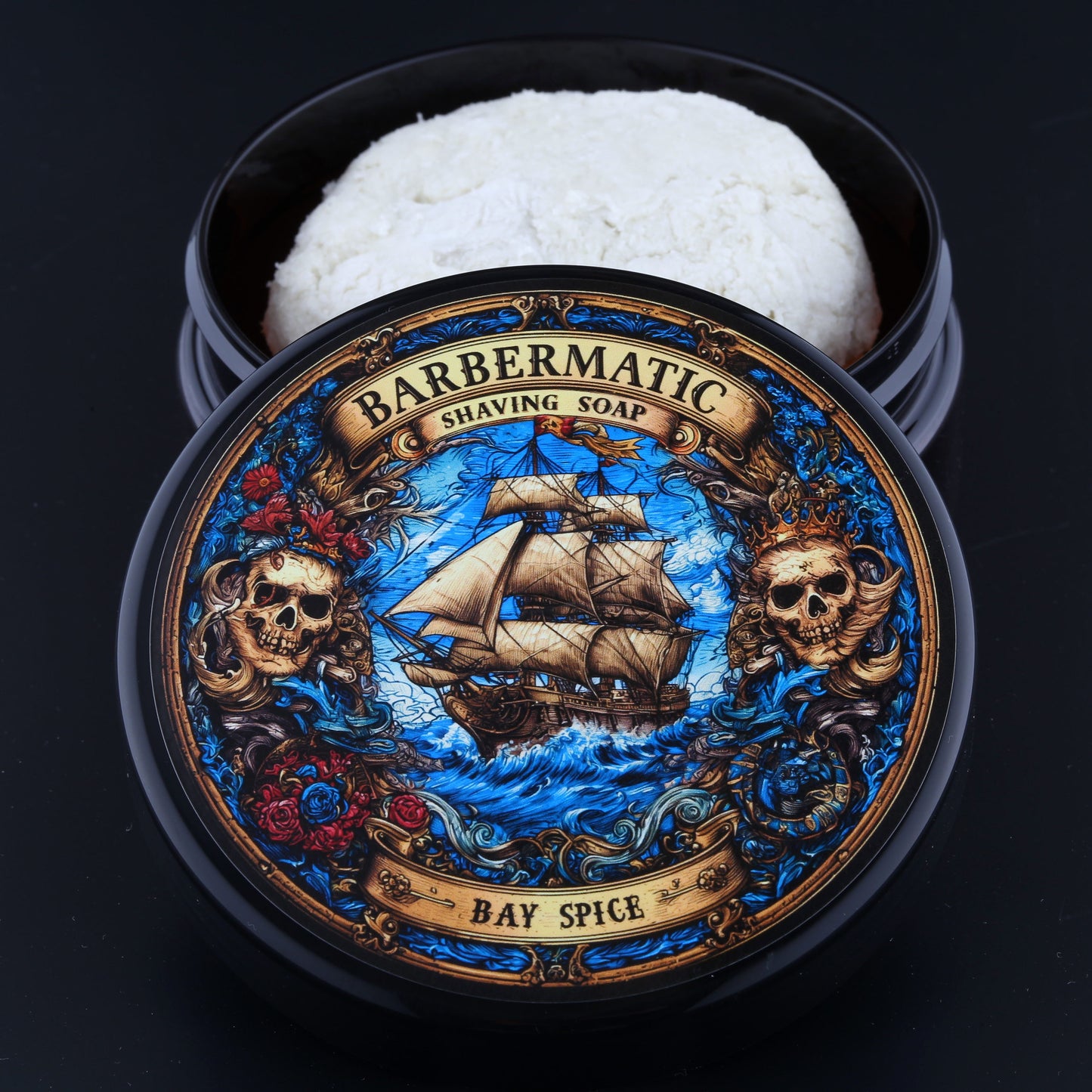 BarberMatic Shaving Soap, Bay Spice