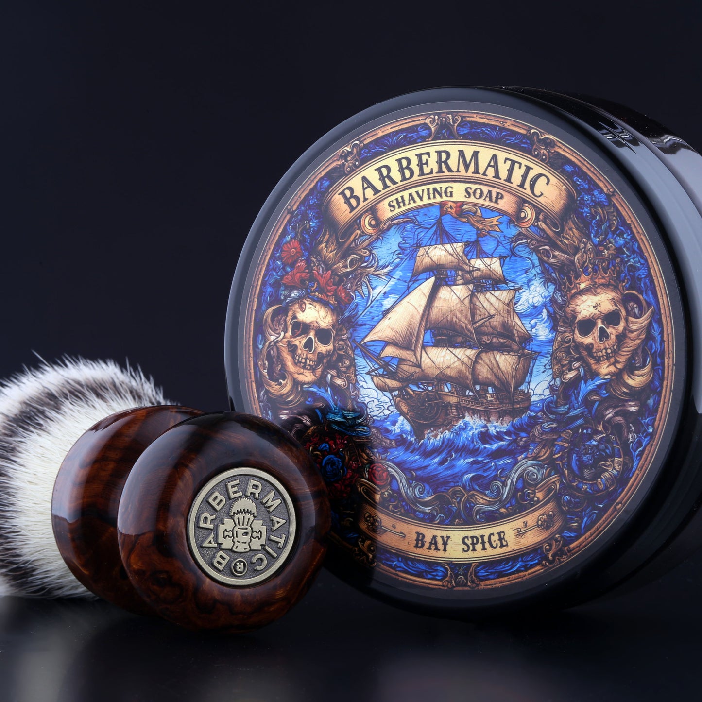BarberMatic Shaving Soap, Bay Spice