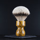 Wooden Shaving Brush - Sunshine Yellow Stone & Resin - Handmade in Ireland