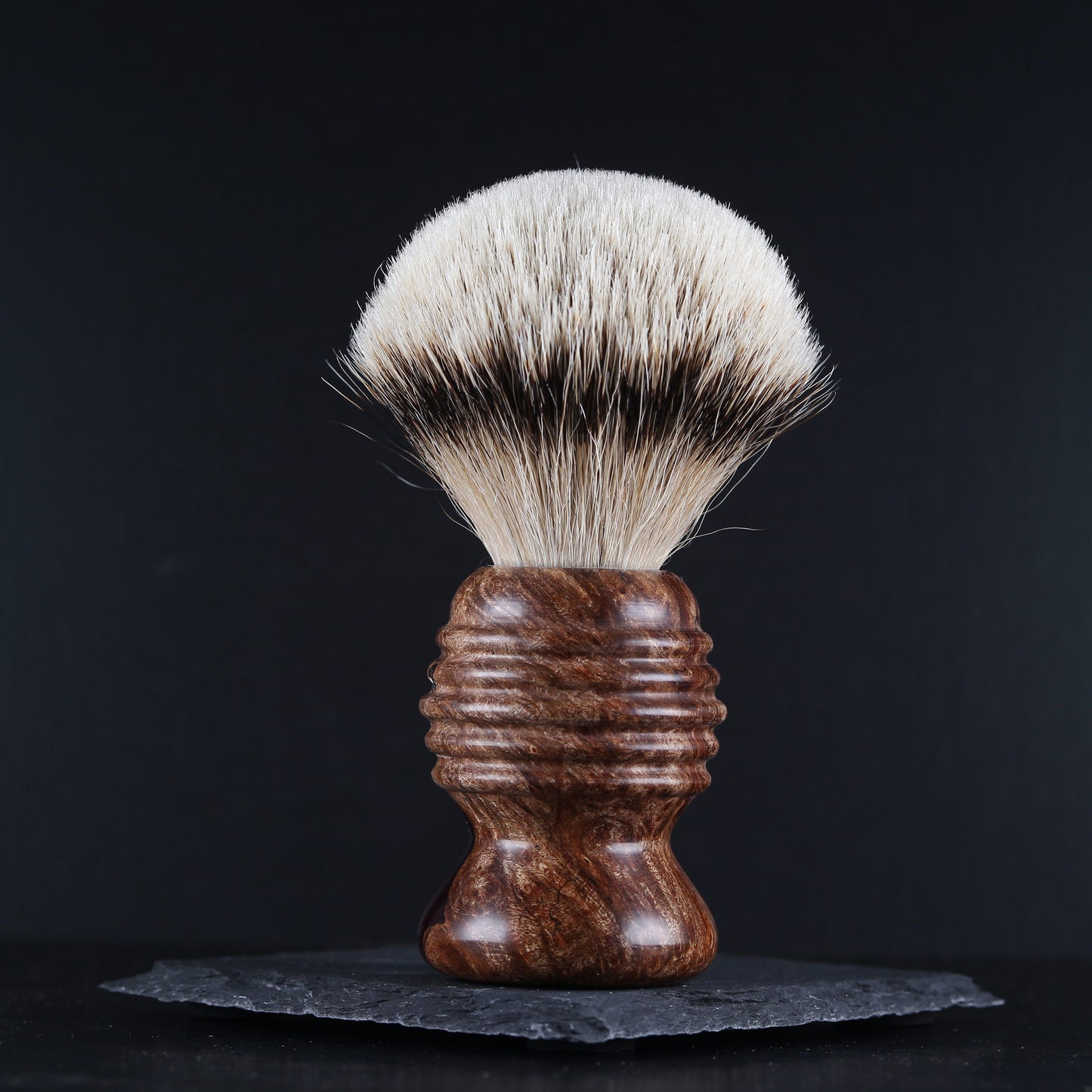 Wooden Shaving Brush - Chechen Burl & Resin - Handmade in Ireland