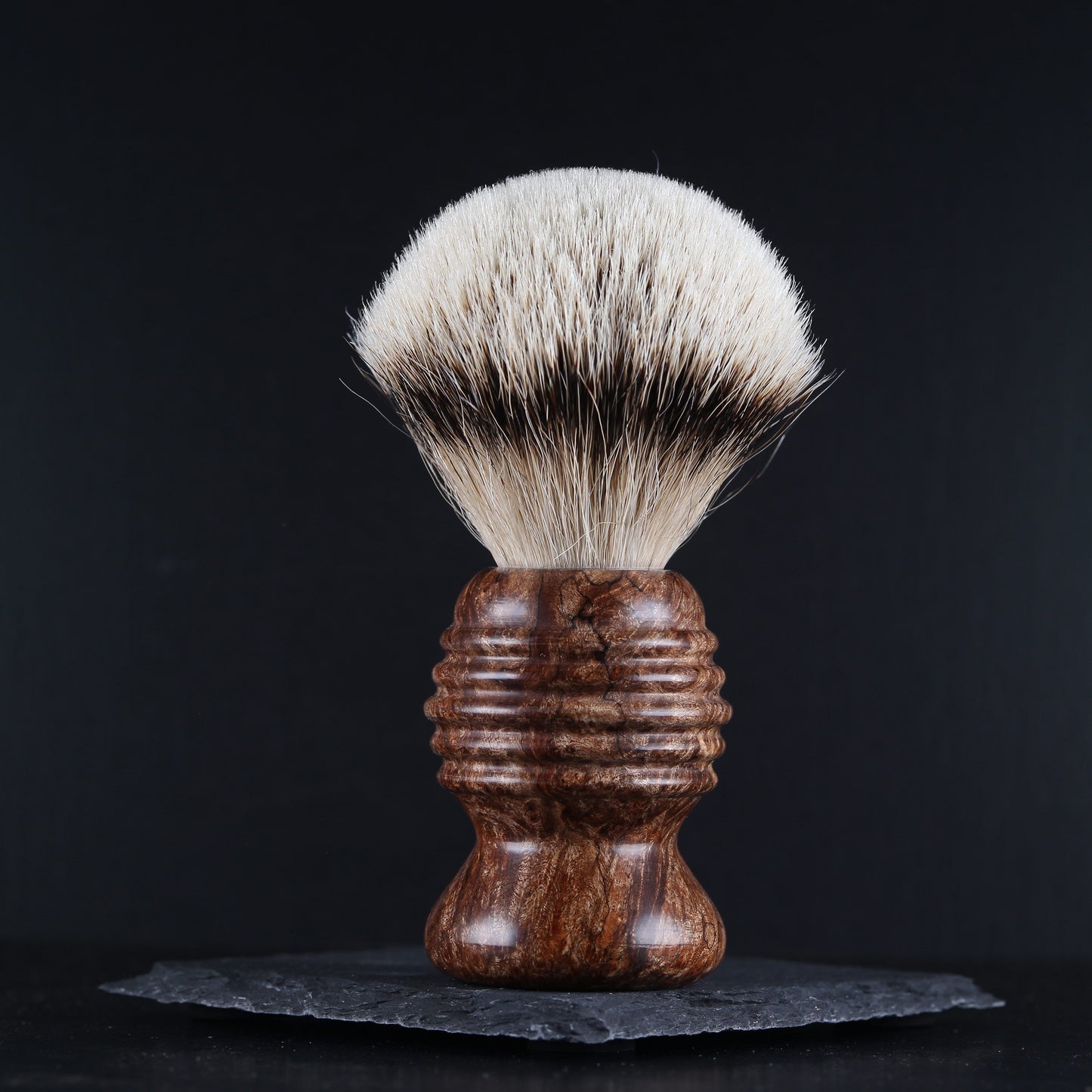 Wooden Shaving Brush - Chechen Burl & Resin - Handmade in Ireland