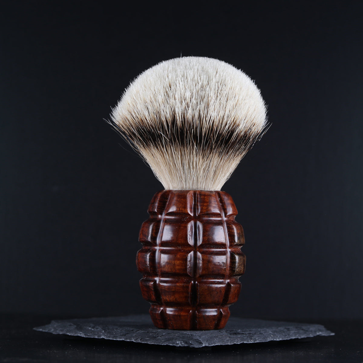 Wooden Grenade Shaving Brush - Western Myall - Handmade in Ireland