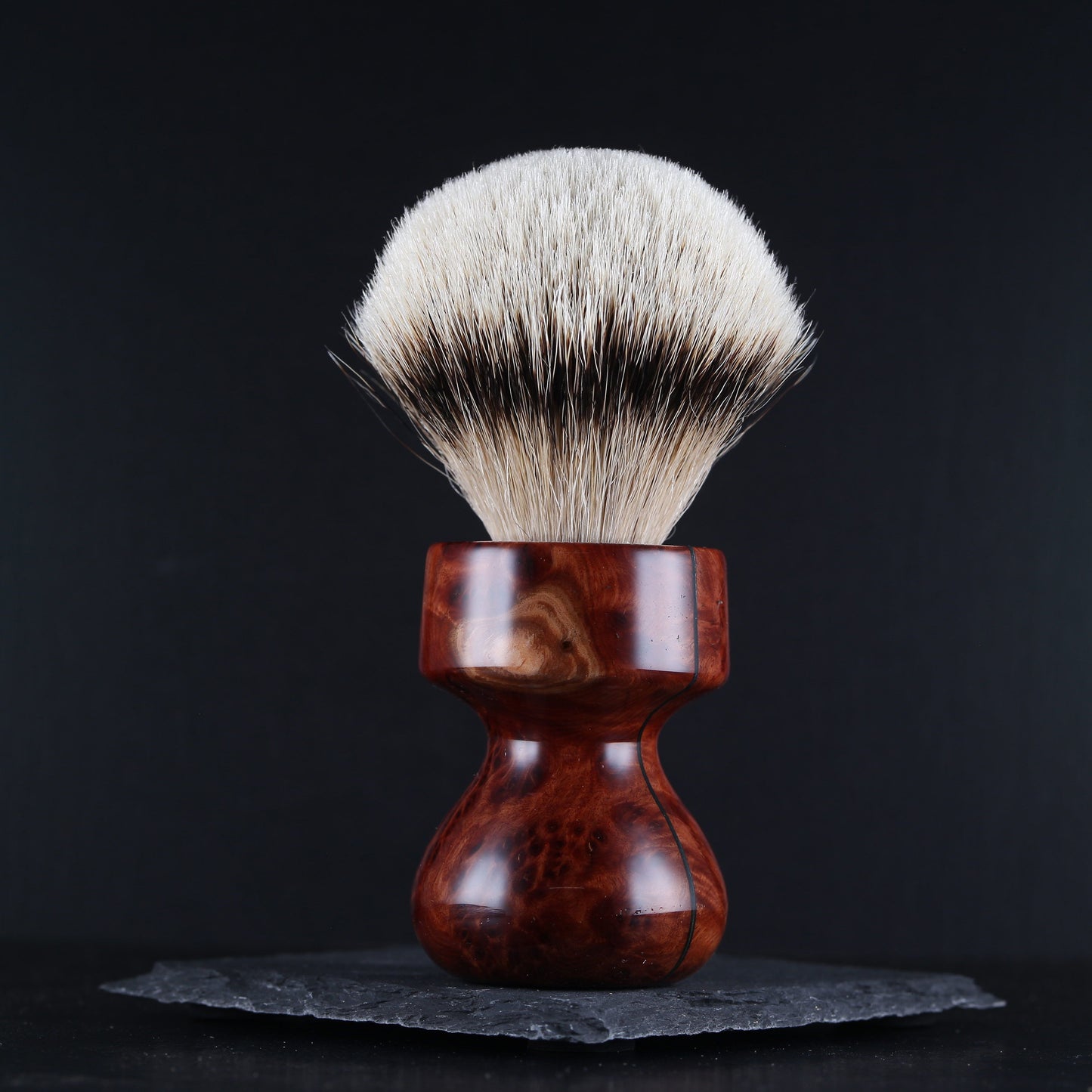Wooden Shaving Brush - Vasticola Burl - Handmade in Ireland