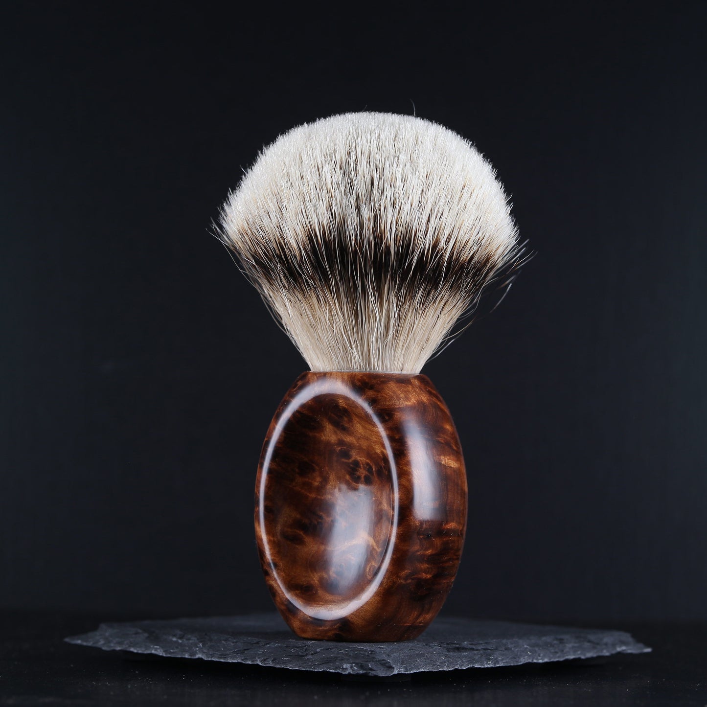 Wooden Shaving Brush - Thuya Burl - Handmade in Ireland