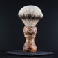 Wooden Shaving Brush & Stand - Amboyna Burl - Handmade in Ireland