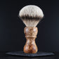 Wooden Shaving Brush & Stand - Amboyna Burl - Handmade in Ireland