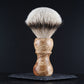 Wooden Shaving Brush & Stand - Amboyna Burl - Handmade in Ireland