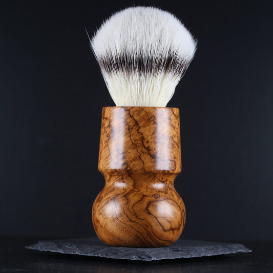 Wooden Shaving Brush - Teak Burl - Handmade in Ireland