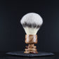 Wooden Shaving Brush - Two-Tone Amboyna Burl - Handmade in Ireland