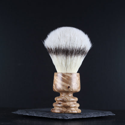 Wooden Shaving Brush - Amboyna Burl - Handmade in Ireland