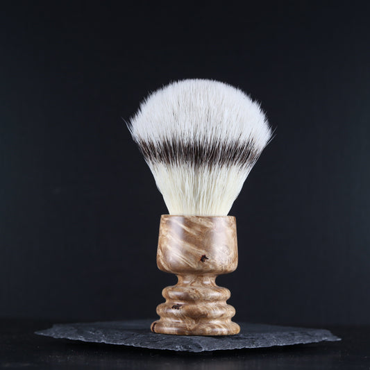 Wooden Shaving Brush - Amboyna Burl - Handmade in Ireland