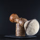 Wooden Shaving Brush & Stand - Amboyna Burl - Handmade in Ireland