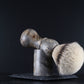 Wooden Shaving Brush & Stand - Buckeye Burl - Handmade in Ireland