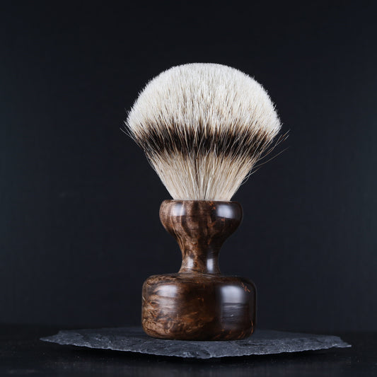 Wooden Shaving Brush - Karelian Birch - Handmade in Ireland