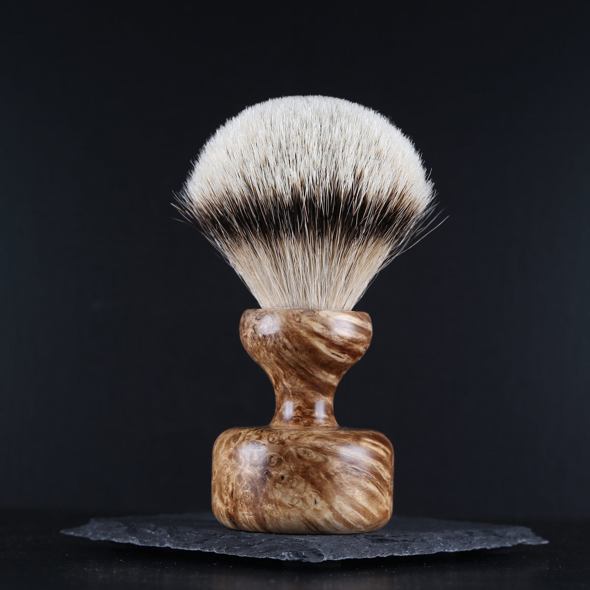 X_Wooden Shaving Brush - Amboyna Burl - Handmade in Ireland