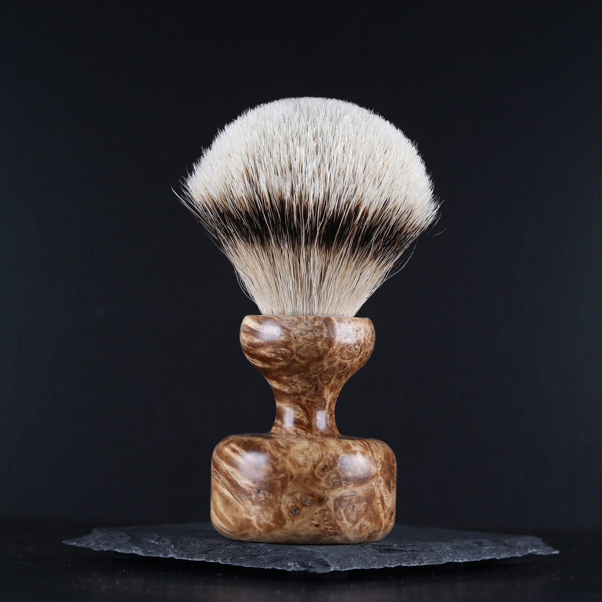 X_Wooden Shaving Brush - Amboyna Burl - Handmade in Ireland