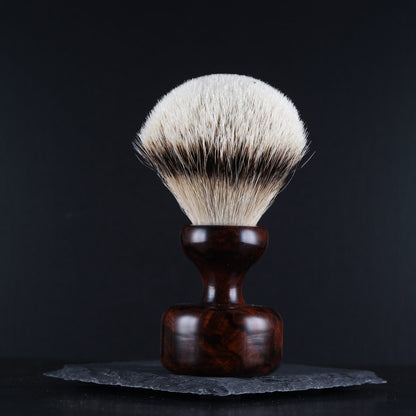 Wooden Shaving Brush - Ironwood Burl - Handmade in Ireland